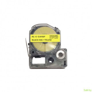 Лента для этикеток RL-E-Sv-K4YBW-BK/YE, 12мм/9м. Ninestar