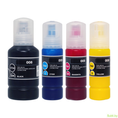 Чернила совместимые Ninestar (Epson 008) для Epson Ecotank L15150, L11160, L15160, L6490, L6550 - 127/70 мл