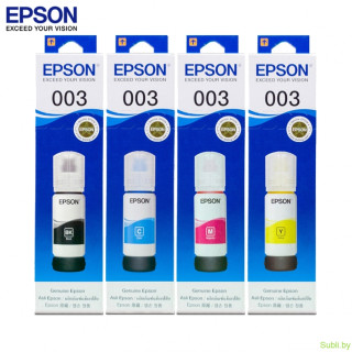 Оригинальные чернила EPSON 003 для L3110, L3100, L3101, L3150, L3151, L3152, L3156, L3210, L3215, L3216, L3256, L3250