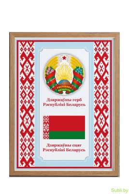 Плакат "Государственные символы" в рамке 