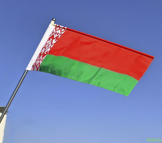 Флагшток фасадный из нерж. стали, длиной 150см, с пласт. баннерным плечом 100см и кронштейном